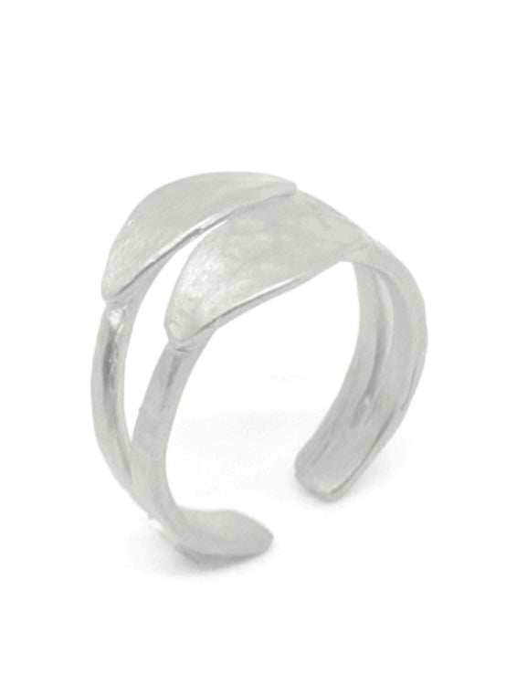 Ring Spring Moon Double, in silber und gold