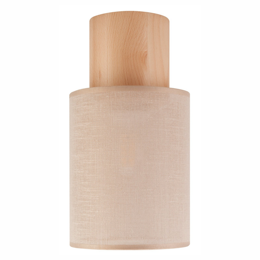 Envostar Asolita loftljós í B-flokki með beige skjá frá efni.