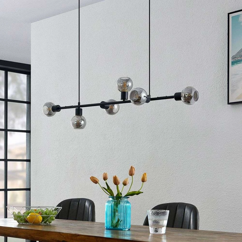 B-Ware Lindby Biscala Led Pendelleuchte Leuchte Lampe Deckenlampe E14 Schwarz Rauch301