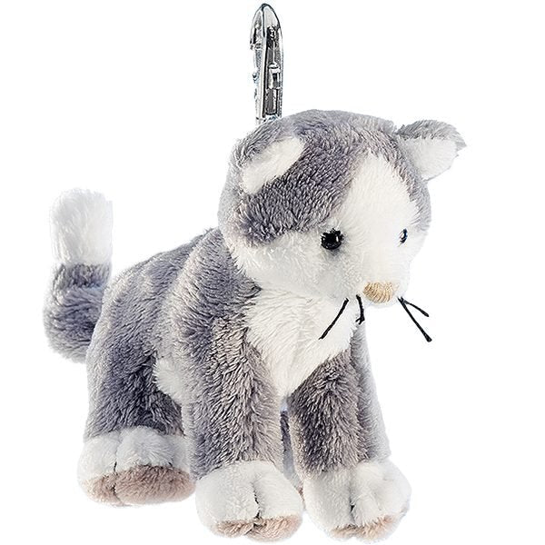 Schlüsselanhänger Katze "Cleo" grau ca. 12 cm