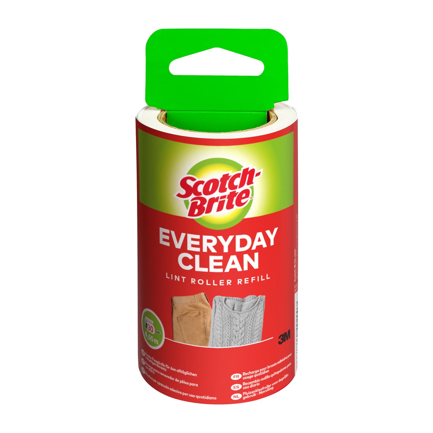Scotch-Brite™ Everyday Clean Ersatz-Fusselrolle, 30 Blatt, 1/Packung | Packung (1 Stück)
