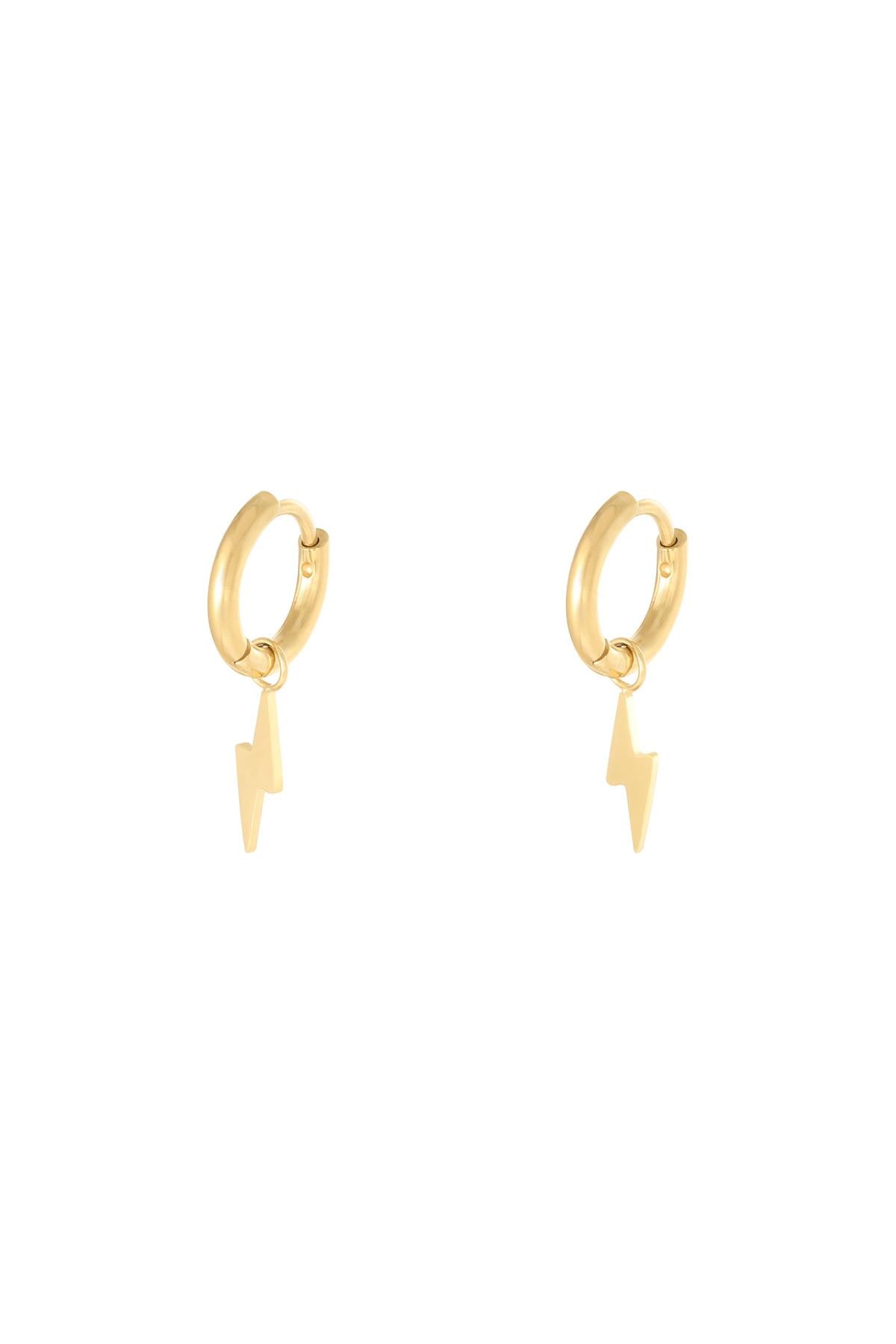 Ohrringe Bolt Goldfarbe Edelstahl