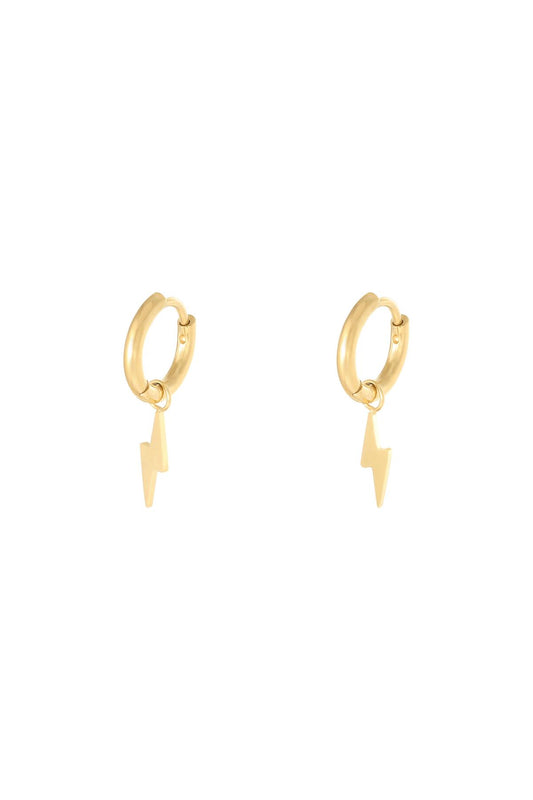 Ohrringe Bolt Goldfarbe Edelstahl