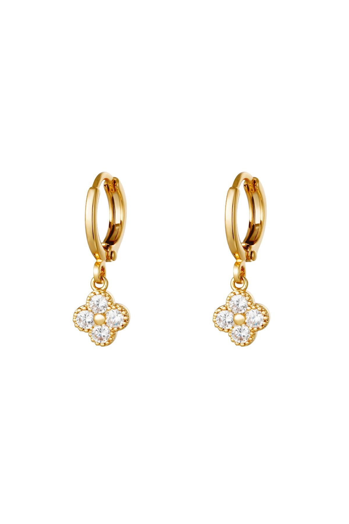 Ohrringe Clover Goldfarbe Kupfer