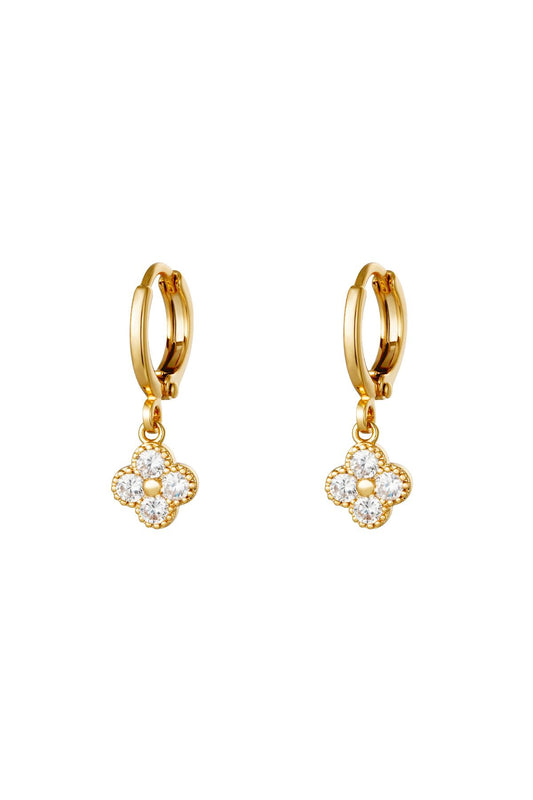 Ohrringe Clover Goldfarbe Kupfer