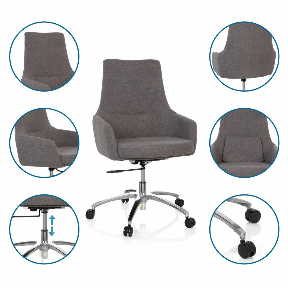 B-stock Hjh Office Shake 100 Home Office Chair, Dark Grey, Swivel Chair, Work Chair 584