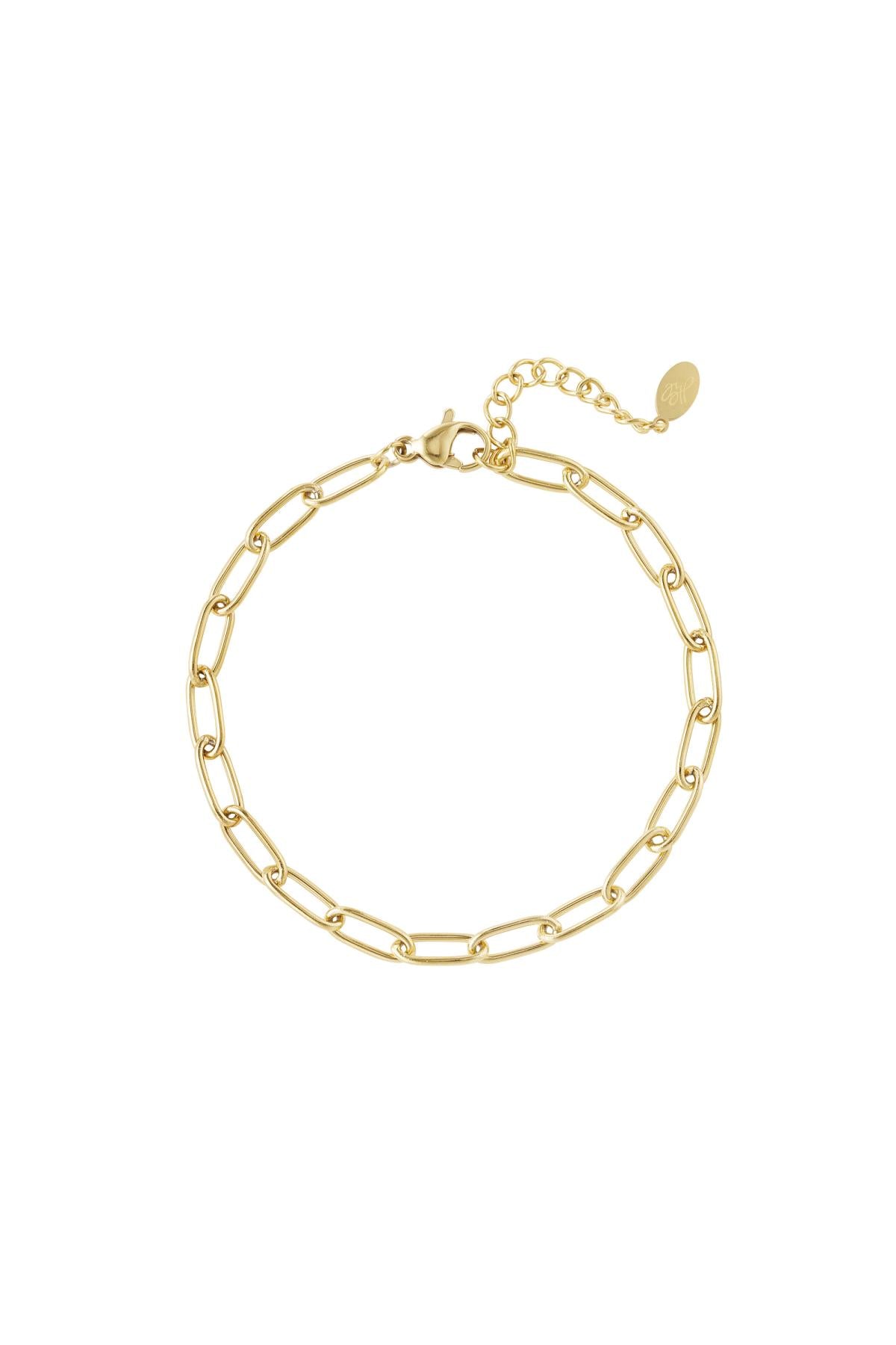 Gliederarmband Basic Goldfarbe Edelstahl