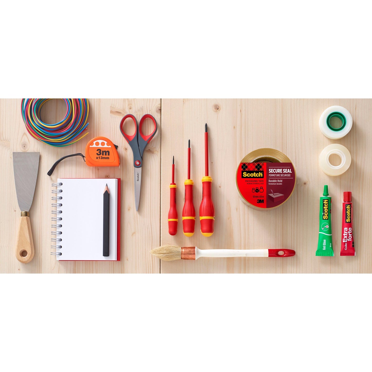 Scotch® Verpackungsklebeband für einen sicheren Verschluss, 50 mm x 66 m