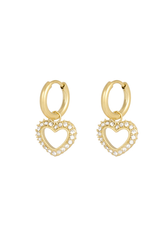 Diamant-Herz-Ohrringe