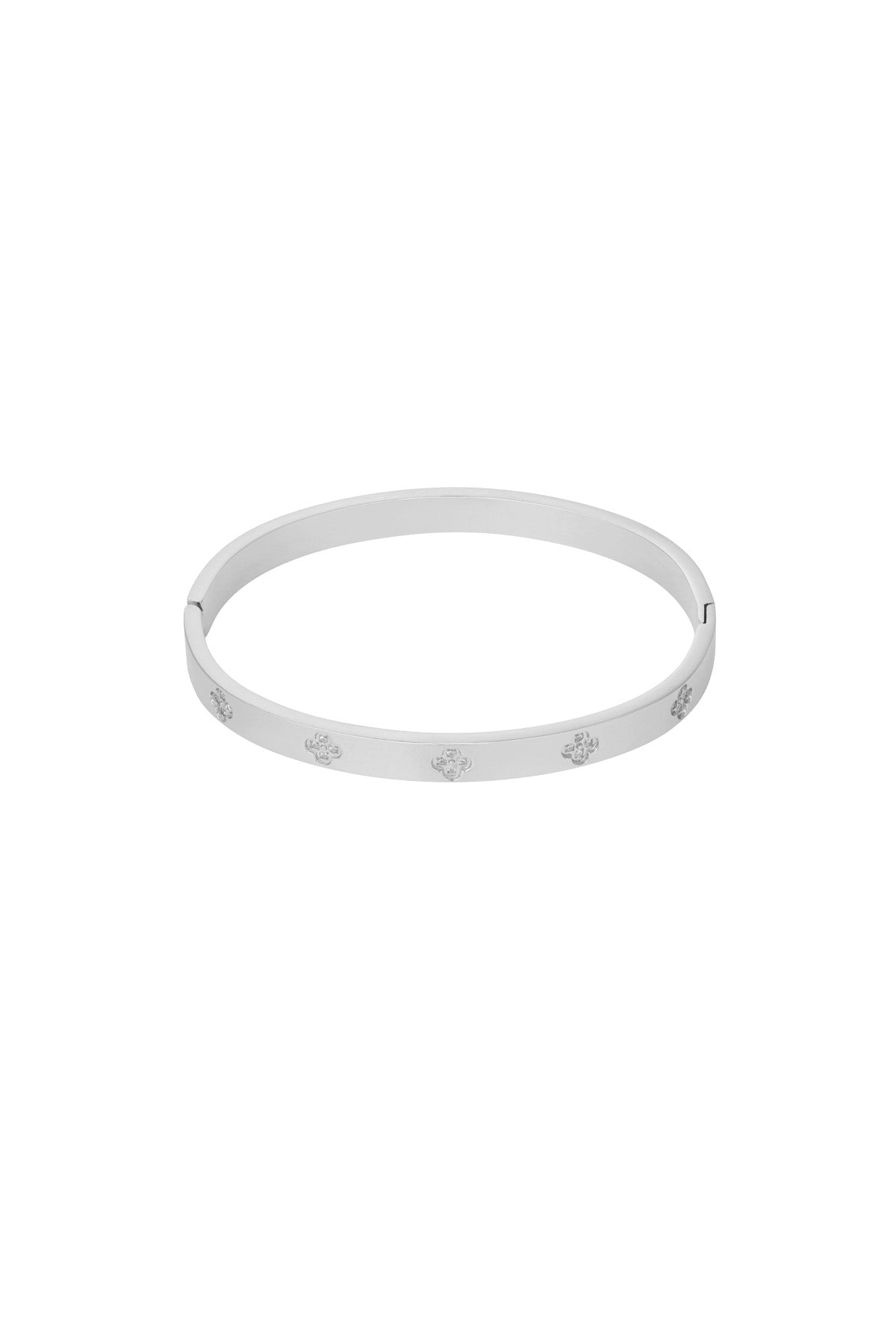 Sklavenarmband mit Kleeblättern und Steinen
