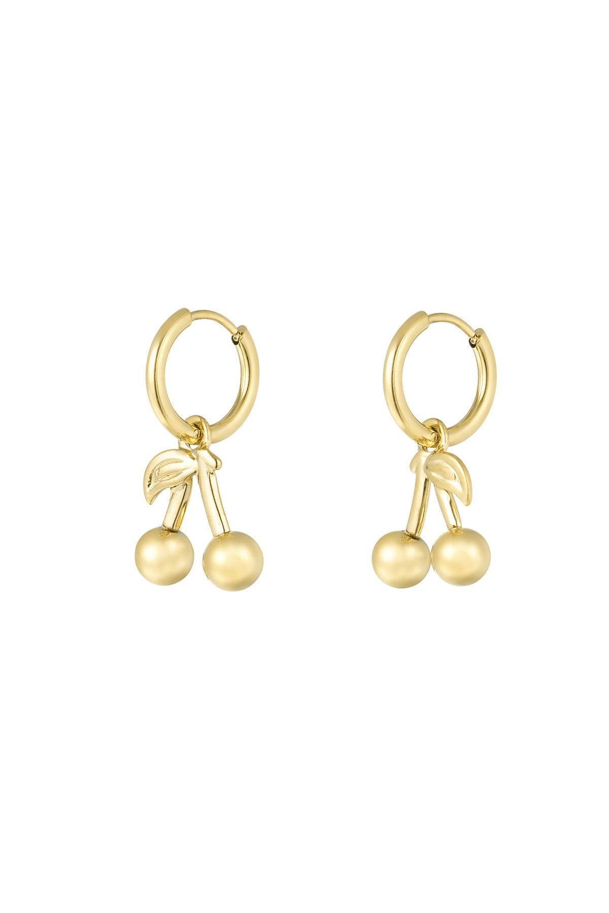 Ohrringe „Cherry on Top“ – Goldfarbe - Goldfarbefarbe