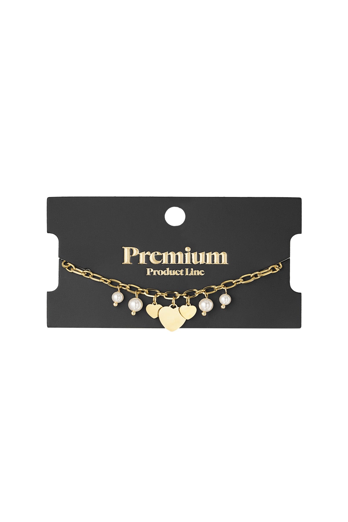 Armband mit Herzen und Perlen