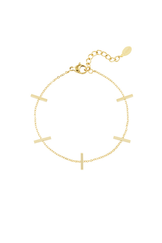 Armband mit Stäben - Goldfarben