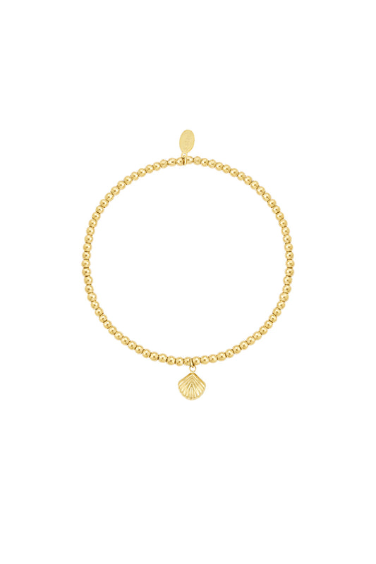 Schlichtes Armband mit kleiner Muschel - Goldfarben