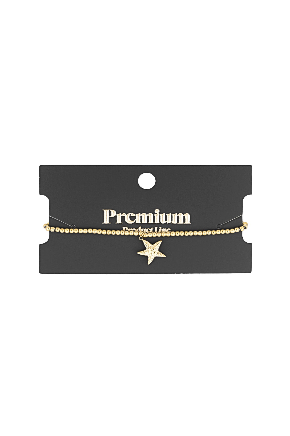 Schlichtes Armband mit kleinem Seestern - Goldfarben