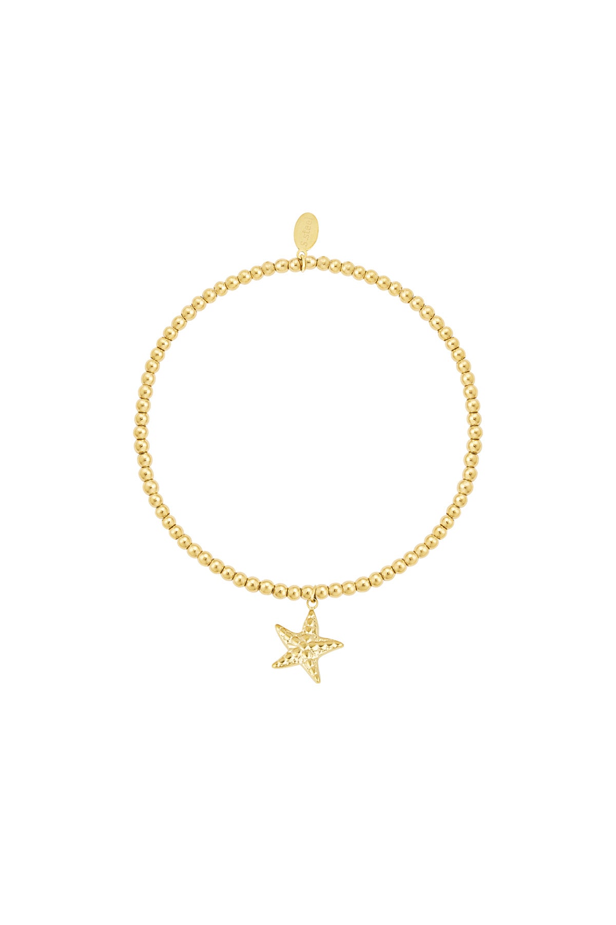 Schlichtes Armband mit kleinem Seestern - Goldfarben
