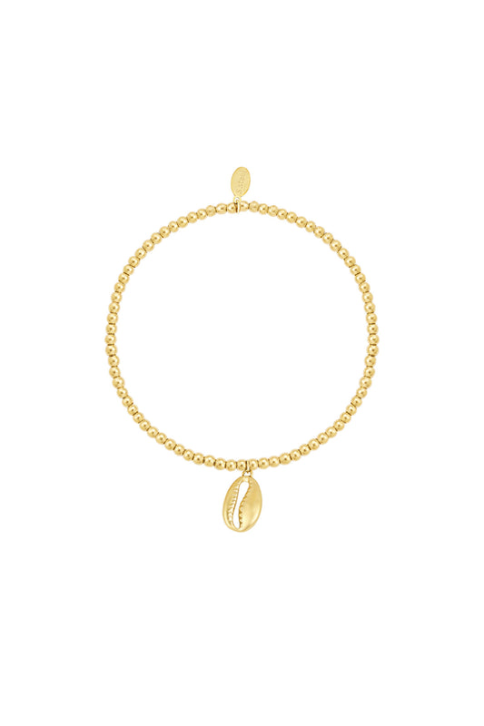 Einfaches Muschelarmband - Goldfarben