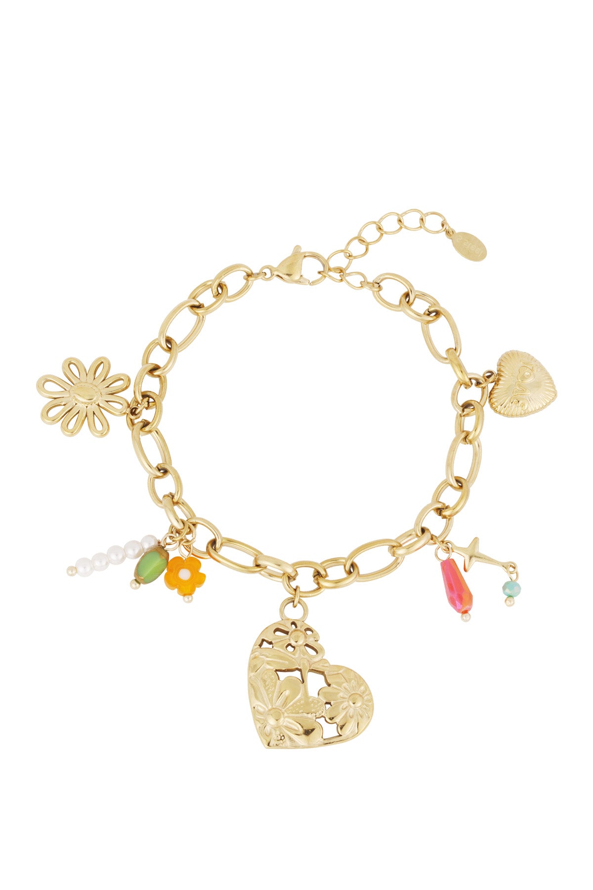 gliederarmband mit großen charms 