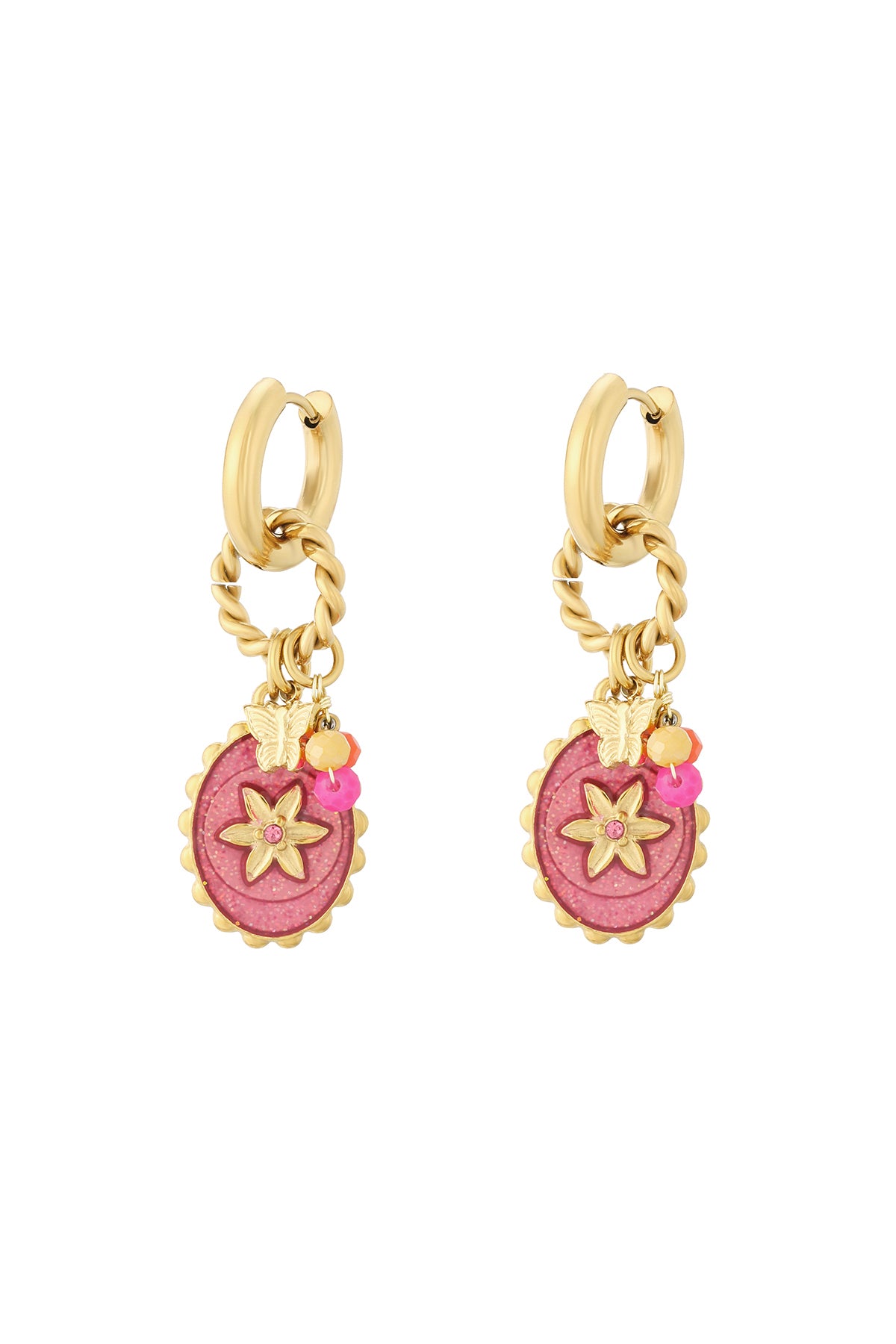 Pink Stardust Ohrringe - Goldfarben
