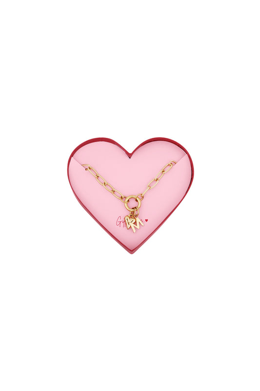 Geschenk der Liebe Edelstahlarmband M - Goldfarben