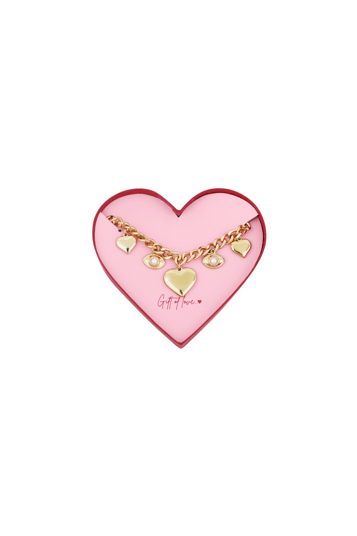 Geschenk der Liebe Edelstahlarmband „Augen auf dich“ – Goldfarben
