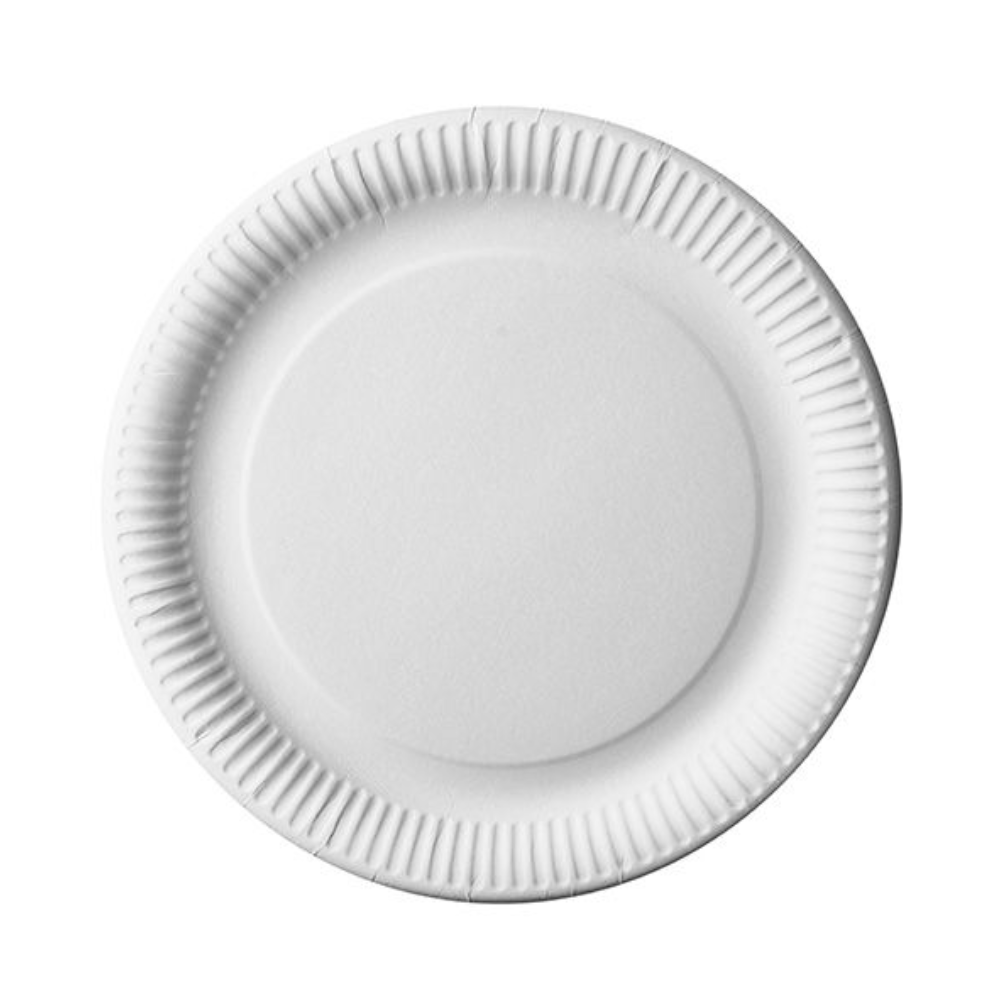 29 50 plates, cardboard "pure" round - white