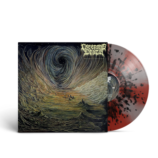 Creeping Death - The Edge Of Existence; Ruby and grey pinwheel with black splatter vinyl