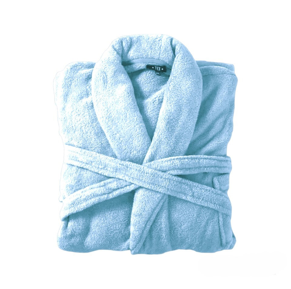 Bademantel flauschig » Saunamantel in Teddy-Plüsch Qualität » leichter/dünner Morgenmantel 100 cm lang » unisex