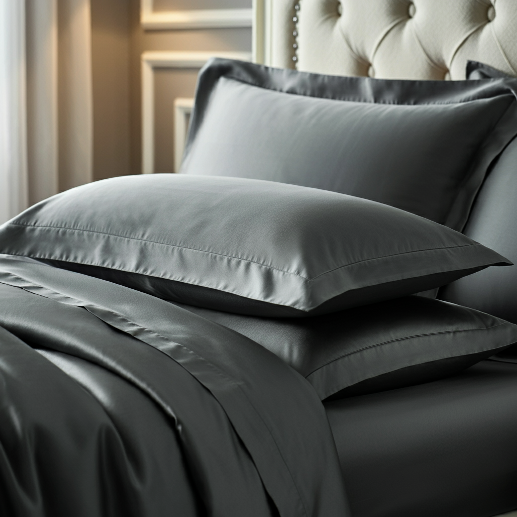 Charm bómullar satín rúmföt