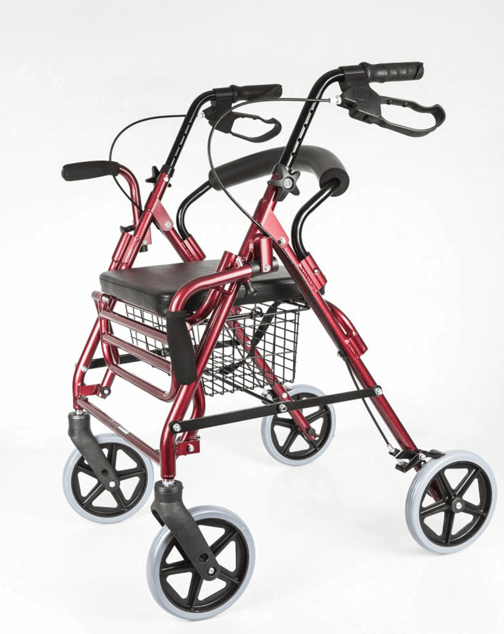 Aluminum rollator with footrest - AT51018