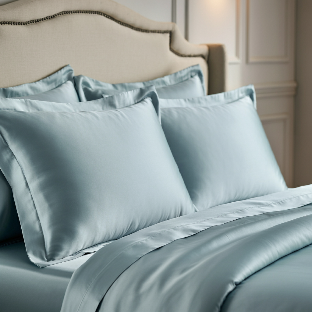 Sængurver úr bómullarsatíni, heillandi