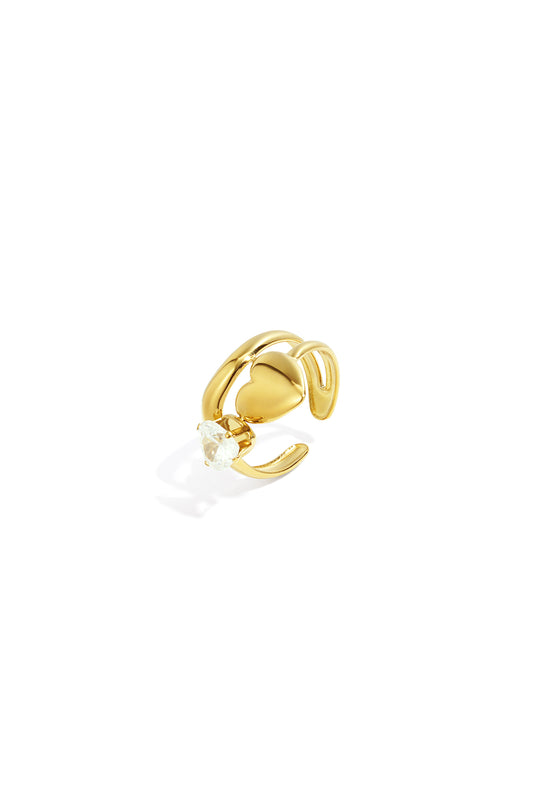 Edelstahl Edelstein Ringe Herz Casual Täglich Einfache Serie frauen schmuck