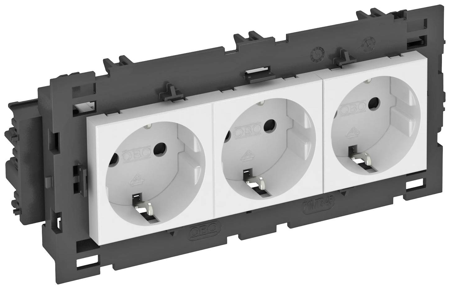 B-Ware OBO Bettermann 6120452 Geräteeinsatz Steckdose 176x76x42 mm Stromkabel 2 STÜCK