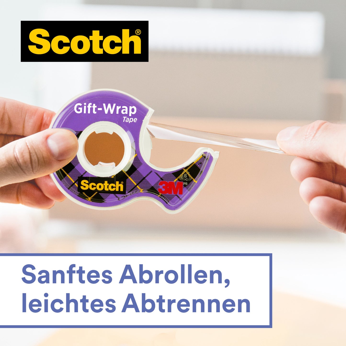 Scotch® Geschenk-Satinklebeband, Nachfüllpackung, 1 Rolle, 19 mm x 25 m | Packung (1 Rolle)