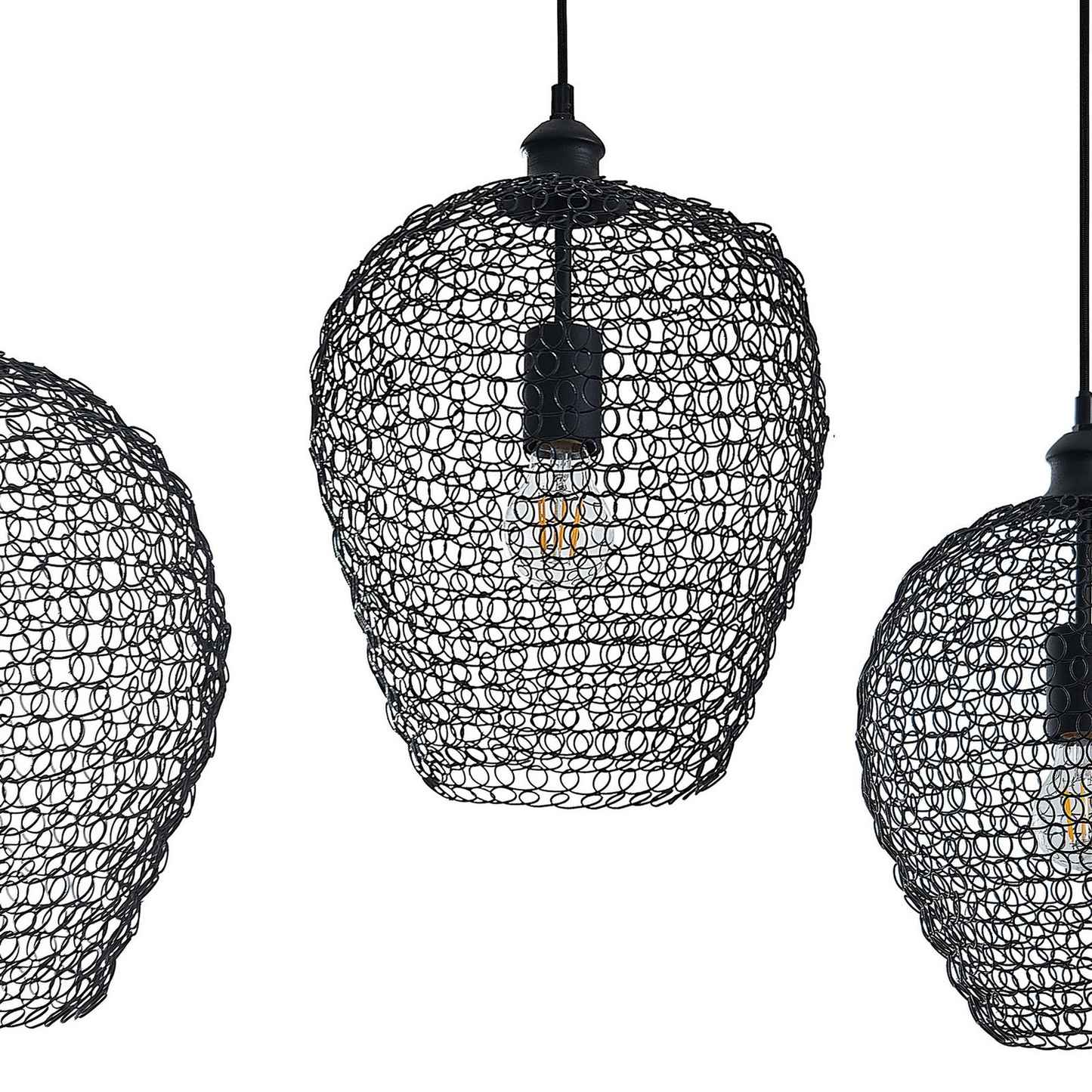 B-Ware Lindby Benja Pendellampe Hängeleuchte Hängelampe Deckenlampe Dreiflammig Schw214