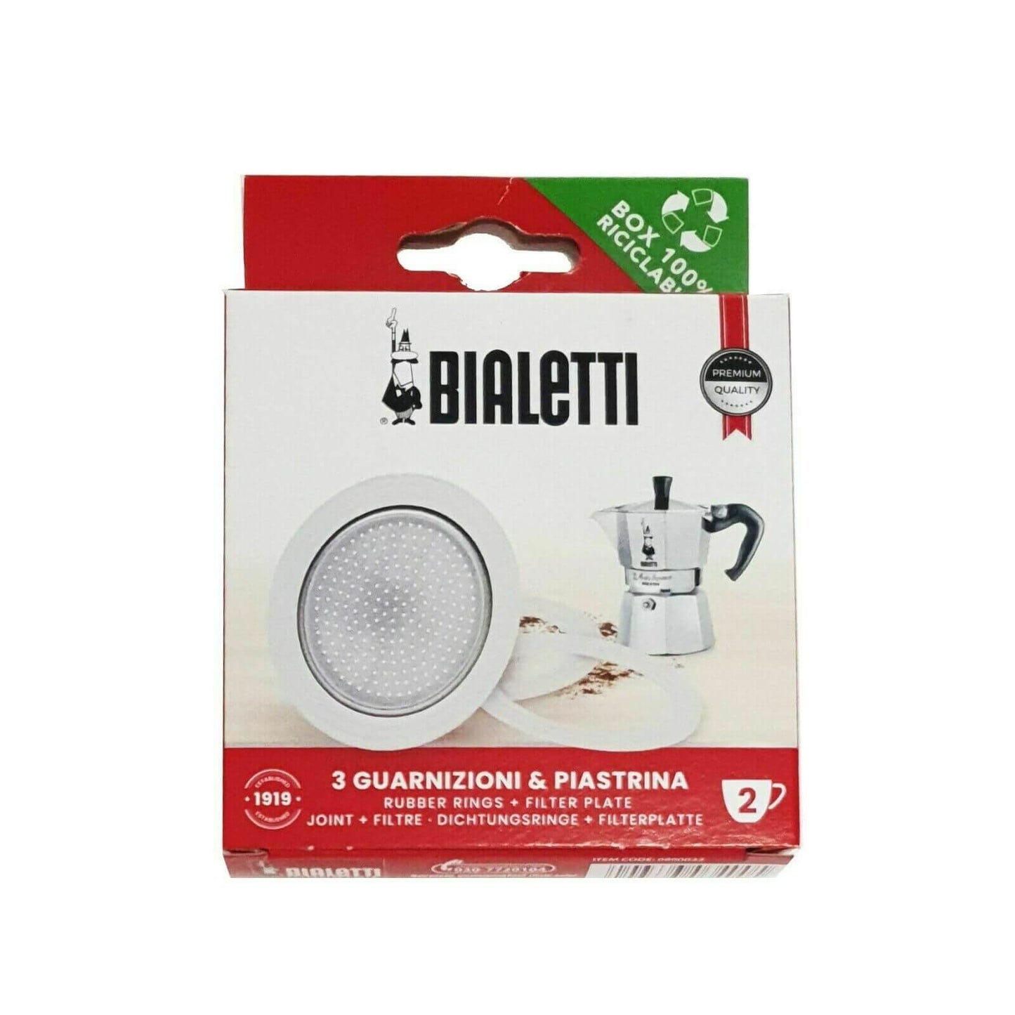 Varaþétti fyrir Bialetti Moka-könnu – margar stærðir