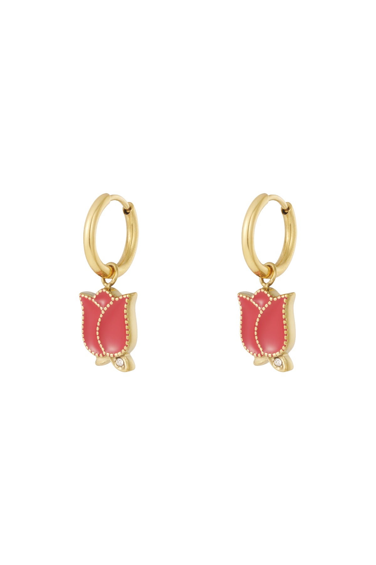 Edelstahl Tropfen Ohrringe Blume Casual Täglich Einfache Serie frauen schmuck