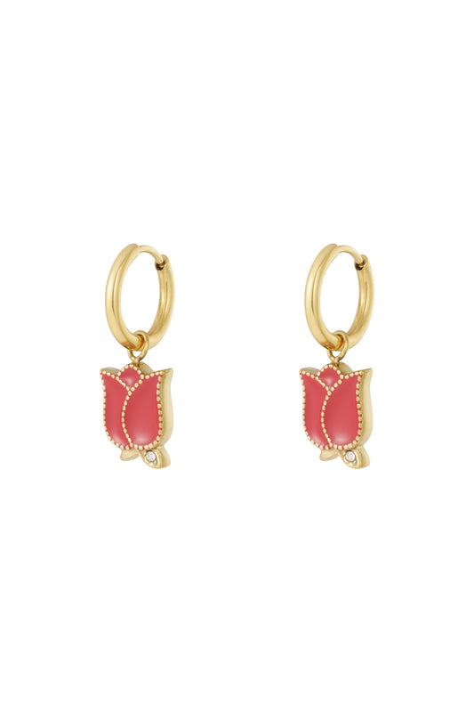 Edelstahl Tropfen Ohrringe Blume Casual Täglich Einfache Serie frauen schmuck