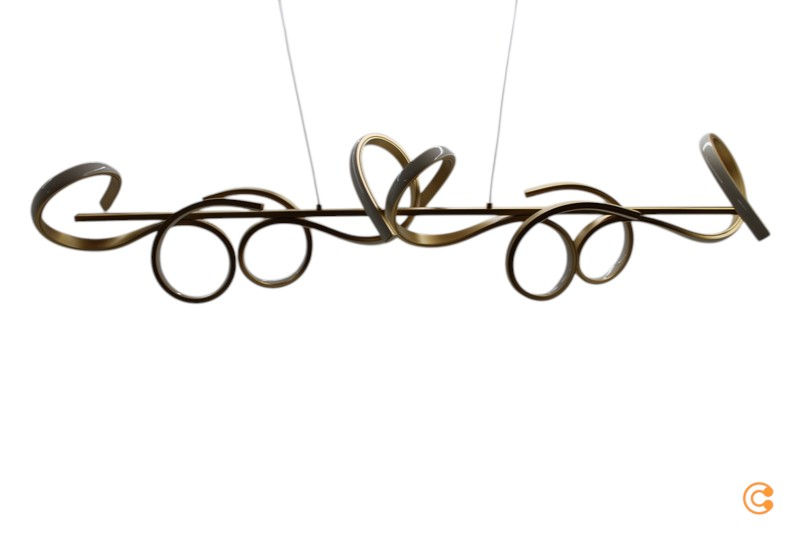 B-lager Just Light. LED hengiljós Curls loftlampi LED messing matt