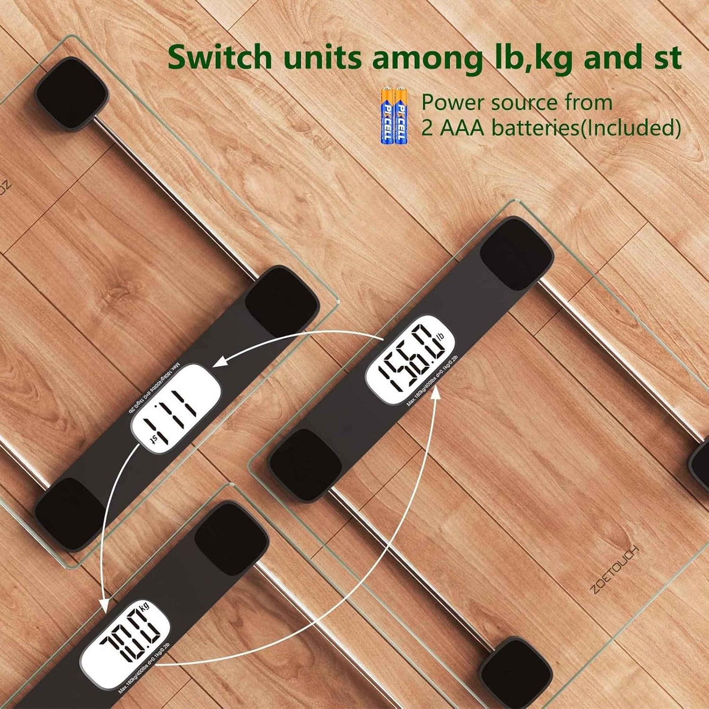 Accurate Digital Bathroom Scale - High Precision & Easy to Read