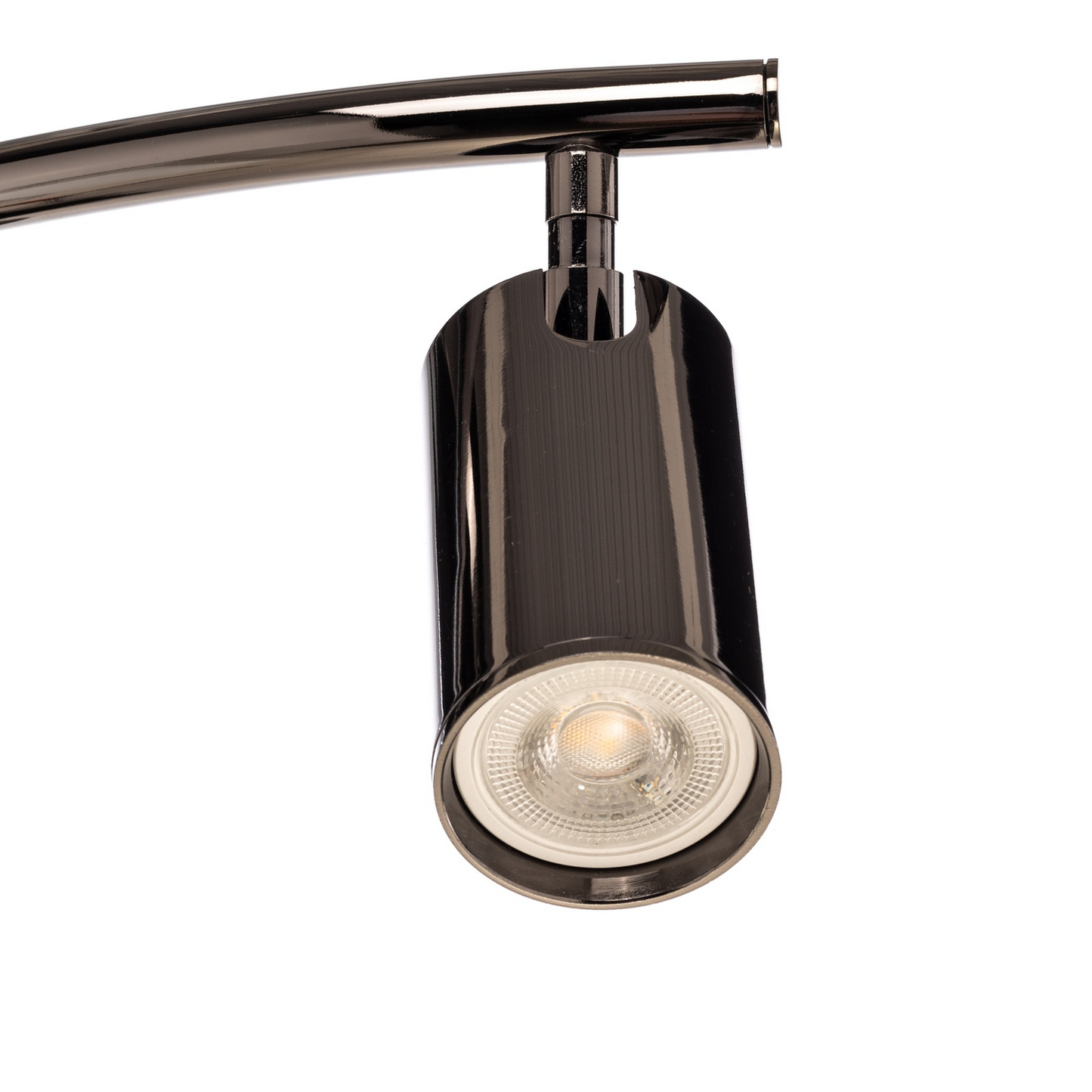 B-flokks loftkastari, svartur krómaður, 3-ljósa loftlampi, ljós, spot