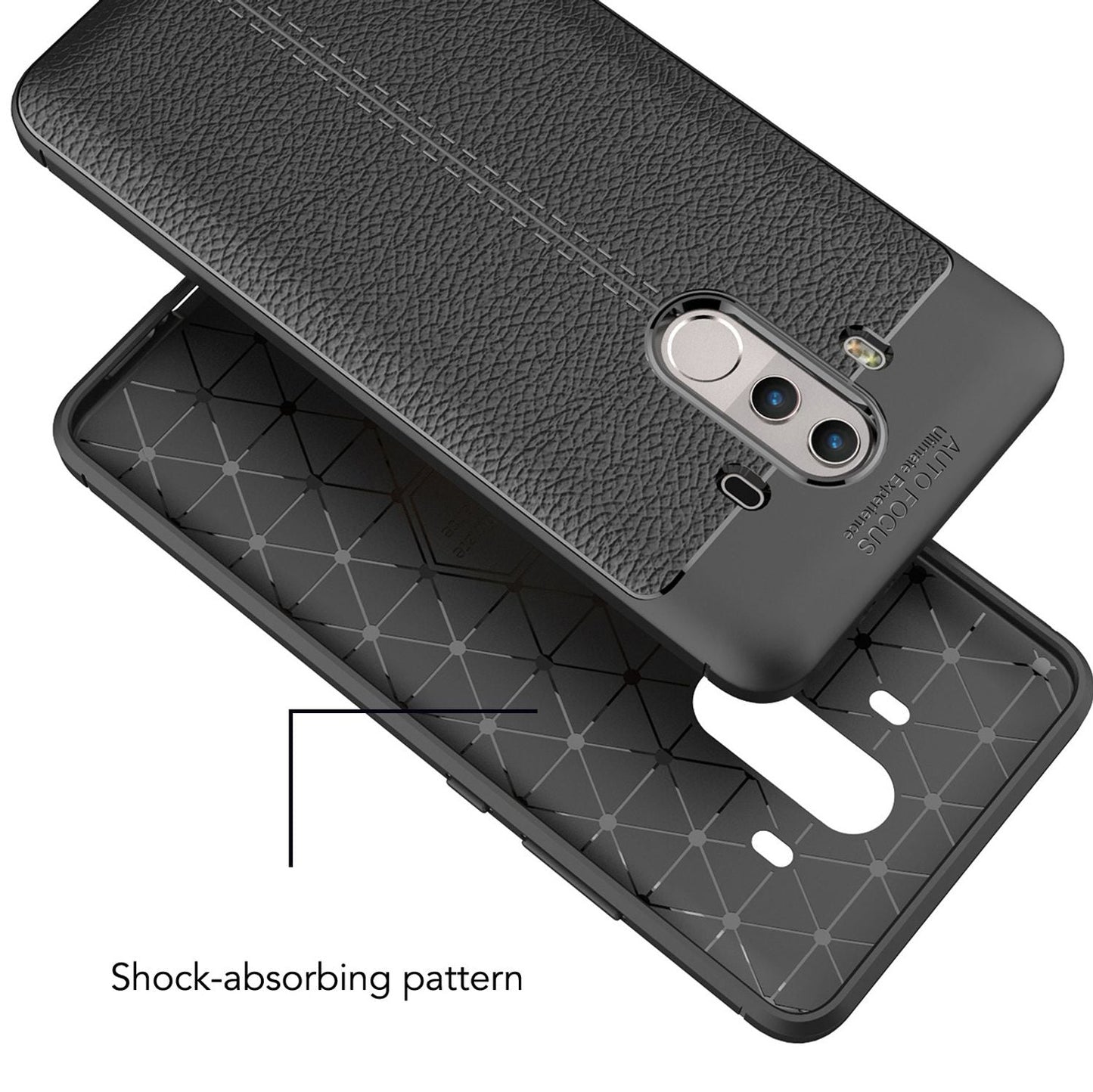 Huawei Mate 10 Pro Leather Look Phone Case by NALIA, Silicone Cover Case Protection