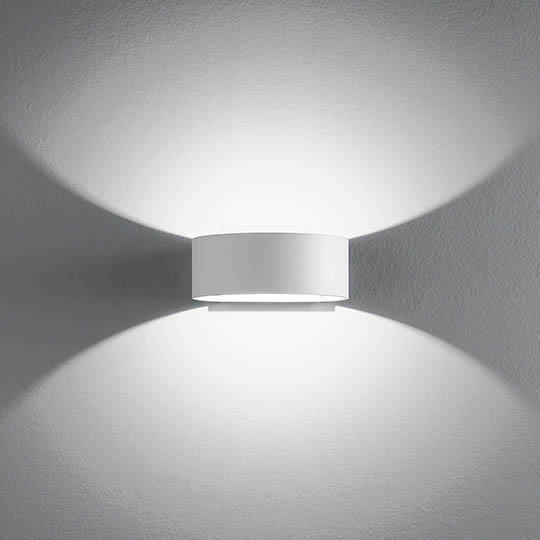 B-flokks Ginger LED veggljós, vegglampi, ljós, lampi, hvítur