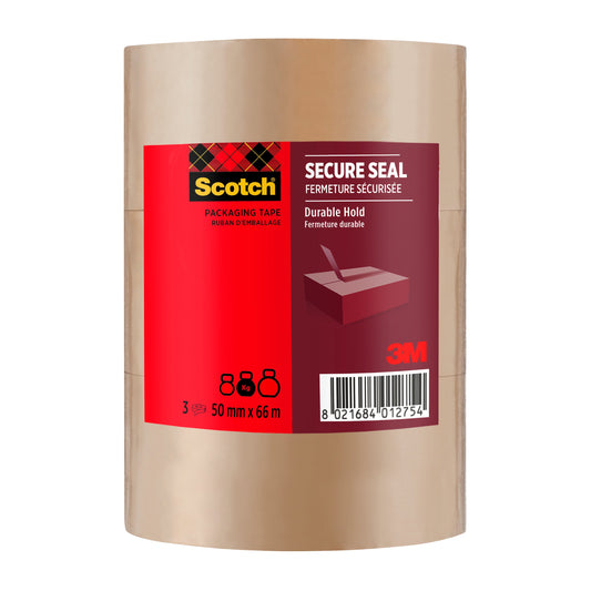 Scotch® Verpackungsklebeband für einen sicheren Verschluss, 50 mm x 66 m