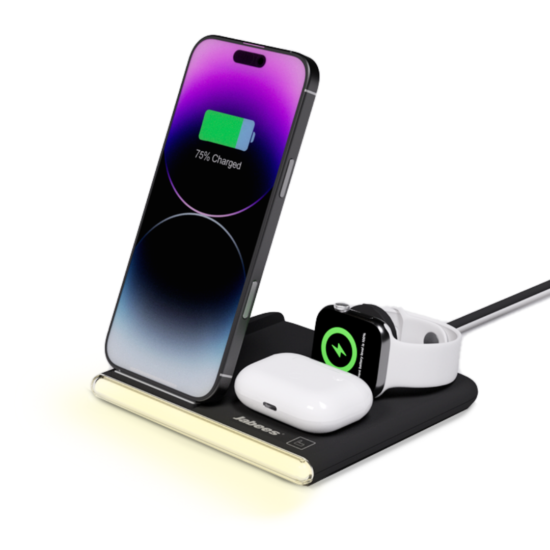 PowerNest™  4-In-1 Foldable Wireless Charging Station With LED Night Light