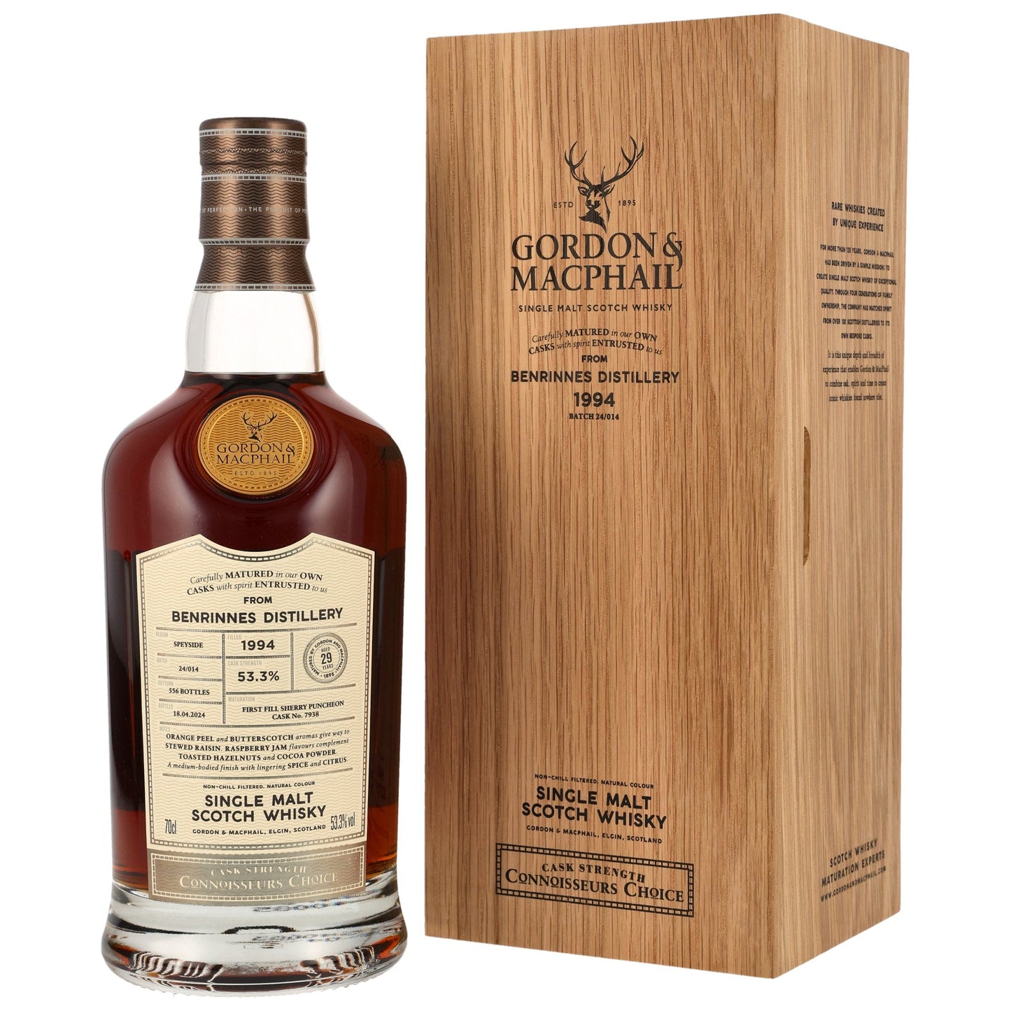Benrinnes 29 1994/2024 - Gordon &amp; MacPhail Connoisseurs Choice - Fyrsta fylling Sherry Puncheon #7938