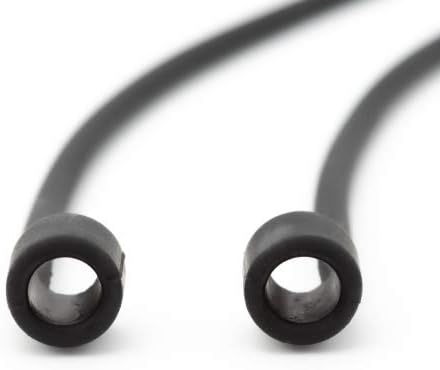 System-S 10x Silikon Halteband Holder für AirPods Kopfhörer in Schwarz