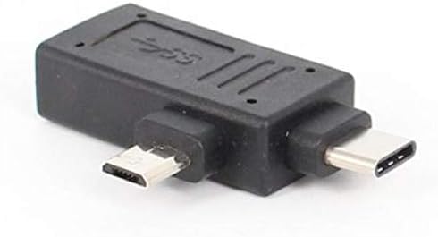 System-S USB 2 í 1 millistykki af gerð C + örtengi í 2.0 gerð A tengi 