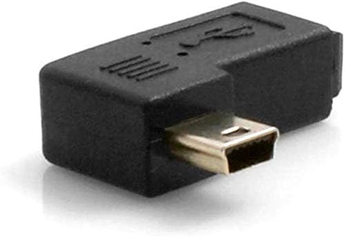 SYSTEM-S Mini USB (Female) auf Mini USB (Male) 90° Rechts gewinkelt Winkelstecker USB Adapter