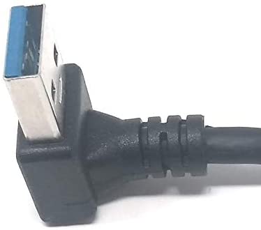 System-S USB Type A 3.0 í USB Type A 3.0 snúra, niðurhallaður, 59 cm 